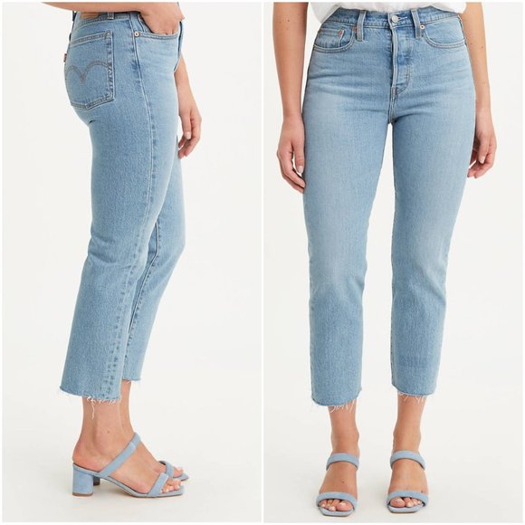 Levi's Denim - Levi's Wedgie Straight Leg Raw Hem Ankle Jeans